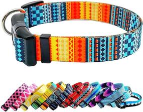 img 4 attached to MayPaw Collar Geometric Patterns Adjustable
