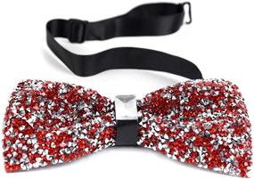 img 2 attached to Pre Tied Rhinestone Sparkling Crystal Adjustable Men's Accessories for Ties, Cummerbunds & Pocket Squares