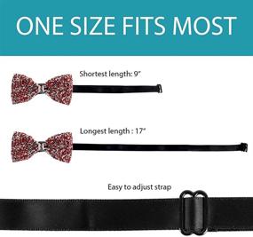 img 3 attached to Pre Tied Rhinestone Sparkling Crystal Adjustable Men's Accessories for Ties, Cummerbunds & Pocket Squares