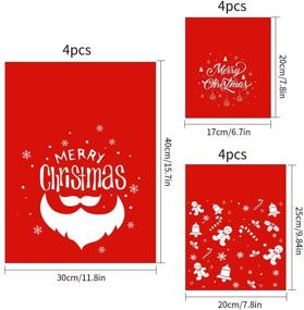 img 3 attached to 🎁 CCINEE Christmas Goody Bags - Set of 12 Xmas Drawstring Gift Bags for Holiday Party Wrapping