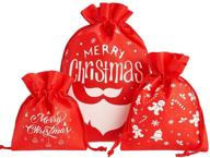 🎁 ccinee christmas goody bags - set of 12 xmas drawstring gift bags for holiday party wrapping logo