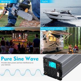 img 1 attached to 🔌 GIANDEL Pure Sine Wave Power Inverter 5000W for Solar System RV Trucks Camper Boats - DC 12V to AC 120V with Hard Wire Terminals & Push Mount Remote Control