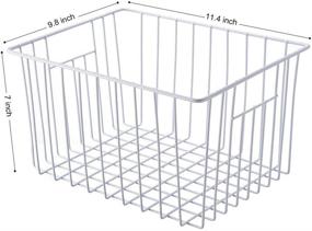 img 3 attached to 📦 Efficient Wire Storage Baskets with Handles - GCAT Freezer Organizer Bins for Kitchen, Pantry, Refrigerator, and More - 4 Pack