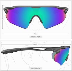 img 3 attached to 🕶️ TR90 Unbreakable Frame Polarized Anti-UV400 Cycling Glasses for Sports Sunglasses