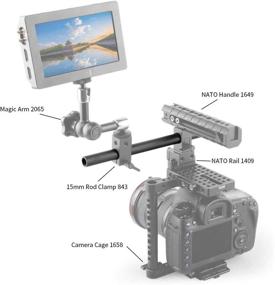 img 2 attached to 🎥 SmallRig 15mm Carbon Fiber Rods (9 Inch) - Top-Notch Support System for LCD, Shoulder Pad, Lens, and Follow Focus - 1690