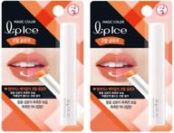 🌺 mentholatum lip ice magic color coral glow 2g korea ver. (pack of 2): enhance your lips with radiant coral glow logo