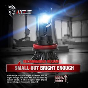 img 2 attached to MZS H11 LED Bulbs, 60W Conversion Kit H8 H9 Cool White Super Bright Lights with Mini Fan - 6500K - Pack of 2