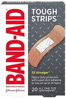 🩹 band-aid tough-strips bandages - durable all one size - 20 each логотип