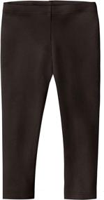 img 4 attached to 👧 High-Quality and Stylish Girls' 100% Cotton Capri Crop Summer Leggings – Ideal for School or Play