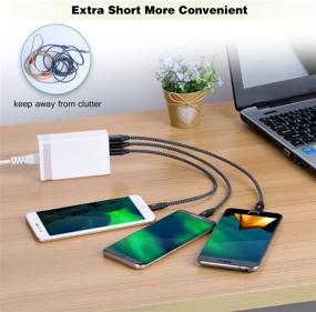 img 1 attached to 🔌 Плетеный USB-кабель типа C длиной 1 фут, кабель iSeekerKit Fast Charger - Совместим с Samsung Galaxy S8 Plus, LG G6 G5, Google Pixel XL, Switch, Nexus 5X 6P, HTC 10, OnePlus2 [3 штуки]