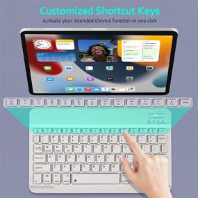 img 3 attached to 💻 Ultra-Slim Rechargeable Wireless Bluetooth Keyboard - iOS, Android, Windows, and Mac Compatible, for iPad, iPad Pro, iPhone, Samsung Galaxy Tablets - White