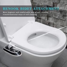 img 3 attached to 🚽 RENOOK Warm Water Bidet Attachment for Toilet – Dual Nozzle Sprays Hot & Cold Water – Self Cleaning – Non Electric – Ideal for Female & Male Hygiene