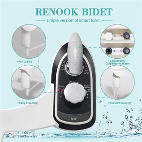 img 2 attached to 🚽 RENOOK Warm Water Bidet Attachment for Toilet – Dual Nozzle Sprays Hot & Cold Water – Self Cleaning – Non Electric – Ideal for Female & Male Hygiene