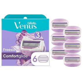 img 4 attached to 🌸 Gillette Venus ComfortGlide Freesia Scented Razor Blade Refills, 6 Count - Enhancing Protection against Skin Irritation