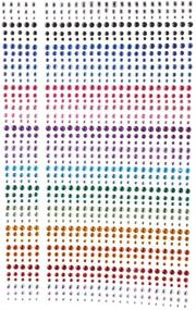 img 3 attached to 💎 DECORA 1125-Piece Multicolor Gem Rhinestone Sticker Sheet, 3mm-5mm, Bling with Self-Adhesive for Scrapbooking, Crafts, and Embellishments