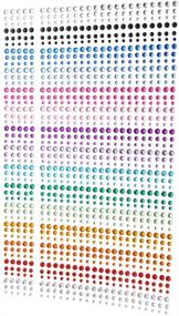 img 4 attached to 💎 DECORA 1125-Piece Multicolor Gem Rhinestone Sticker Sheet, 3mm-5mm, Bling with Self-Adhesive for Scrapbooking, Crafts, and Embellishments