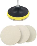 optimized kit: kicpot wool felt disc polishing pads and backing pad, including m14 drill adapter - perfect for grinding and polishing glass, plastic, metal, and marble logo