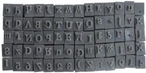 img 1 attached to Yansanido 70pcs/Set Small Mini Wooden Box: Multipurpose Number A-Z Alphabet Letter Wood Rubber Stamp Kit