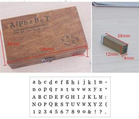 img 2 attached to Yansanido 70pcs/Set Small Mini Wooden Box: Multipurpose Number A-Z Alphabet Letter Wood Rubber Stamp Kit