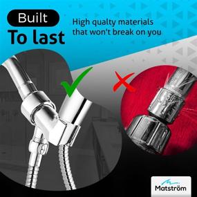 img 2 attached to Matström Handheld Shower Head: High Pressure, 5 Spray Settings & Detachable Head - Removes Water Flow Restrictor for Low Pressure Water Systems