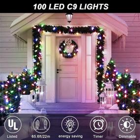 img 3 attached to 🎄 DreiWasser C9 Christmas String Lights - 65.6ft 100 LED, 8 Modes, Waterproof Outdoor/Indoor Lights for Roofline, Holiday, Garden, Patio (Multi-Colored)