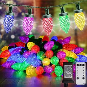 img 4 attached to 🎄 DreiWasser C9 Christmas String Lights - 65.6ft 100 LED, 8 Modes, Waterproof Outdoor/Indoor Lights for Roofline, Holiday, Garden, Patio (Multi-Colored)