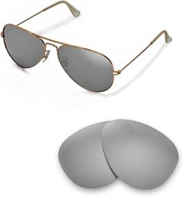 img 4 attached to Walleva Replacement Ray Ban Aviator Sunglasses Men's Accessories