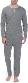 img 4 attached to Indefini Pajama Cotton Sleeve Sleepwear: Unmatched Comfort and Style for a Blissful Night's Sleep