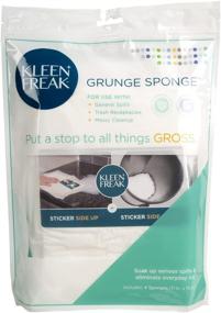 img 4 attached to 🧽 Super Absorbent Grunge Sponge Pad - Kleen Freak 11 x 15" with Self-Stick Backing | Prevent Messes, Soak Up Spills | Ideal for Garbage or Recycling Cans | Pack of 4