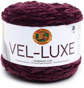 img 3 attached to 🦁 Premium Lion Brand Yarn Vel-Luxe - Eggplant: Single Skein for Luxurious Crafting