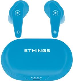 img 3 attached to EThings Heavy Duty Premium Sound Earbud Headphones With Wireless Charging Case (Neon Blue)