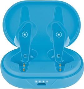 img 1 attached to EThings Heavy Duty Premium Sound Earbud Headphones With Wireless Charging Case (Neon Blue)