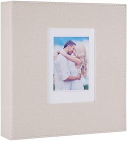 img 3 attached to 📸 Extra Large Artmag Photo Album - Holds 1000 Horizontal and Vertical 4x6 Photos, Linen Cloth, Big Capacity Picture Album for Family Wedding, Beige