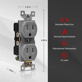 img 3 attached to 🔌 ENERLITES Tamper Resistant Receptacles Industrial 61570 TR GY 10PCS: Enhancing Electrical Safety with Reliable TR Outlets