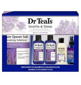 img 4 attached to 🛀 Набор для ванны Dr. Teal's Soothe & Sleep с лавандовой солью Эпсом - 5 шт. (Расслабьтесь и отдохните с лавандой)