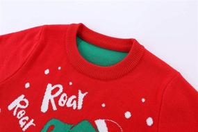 img 2 attached to 🎄 Christmas Sweater for Kids - Unisex Xmas Knitted Pullover with Long Sleeves and Crewneck