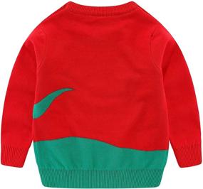 img 3 attached to 🎄 Christmas Sweater for Kids - Unisex Xmas Knitted Pullover with Long Sleeves and Crewneck