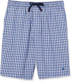 img 1 attached to 🩳 Nautica Men's Plaid Sleep Shorts