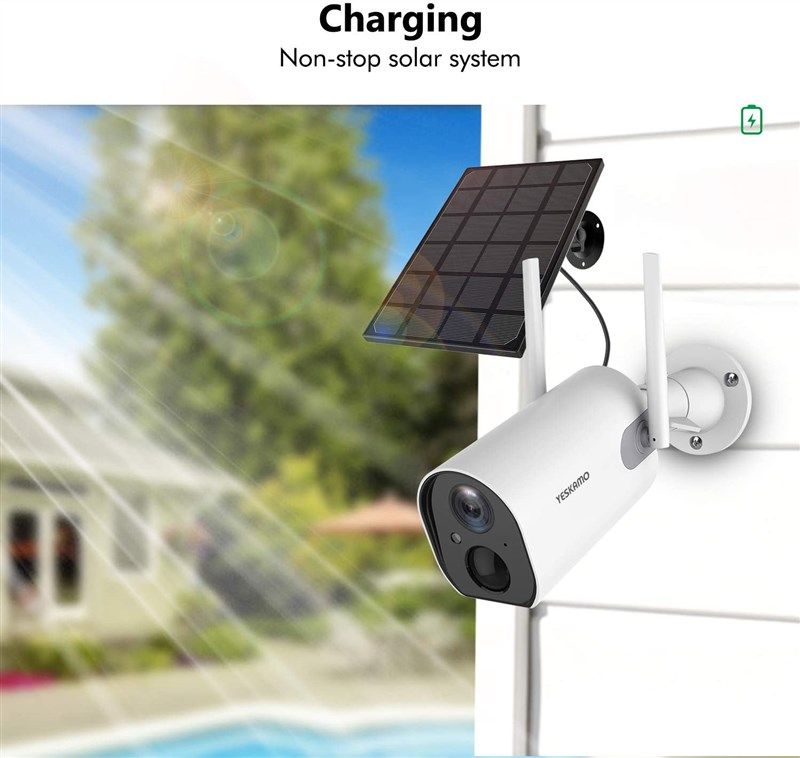 yeskamo solar powered security camera