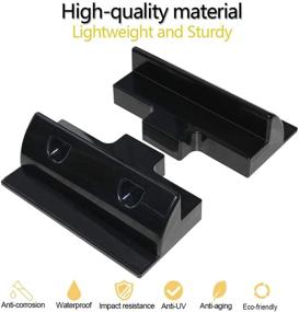 img 3 attached to Solar Panel Brackets Black UV Resistance ABS Solar Panel Mounting Brackets 2 Drill-Free Corner Side Bracket Support For Wood Frame RV Boat Campers Caravans Hood