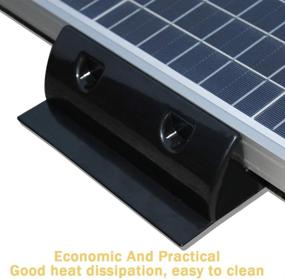 img 1 attached to Solar Panel Brackets Black UV Resistance ABS Solar Panel Mounting Brackets 2 Drill-Free Corner Side Bracket Support For Wood Frame RV Boat Campers Caravans Hood
