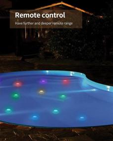 img 3 attached to 🌊 SHYMERY Submersible LED Lights with Remote, Underwater LED Lights Decorations, Pack of 4, Color-Changing LED Light Pad Battery Operated, for Fountain, Pond, Pool, Pumpkin Halloween Decoration