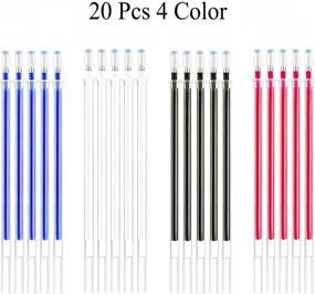 img 2 attached to 🖍️ Heat Erasable Pens with 20 Refills: Perfect for Quilting, Sewing, and Dressmaking – Blue Cap Tailor's Chalk Pencils Chalks Pen Included!