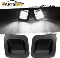 🚗 smoke black led license plate lights for dodge ram 1500 2500 3500: rear bumper replacement, pack of 2 logo