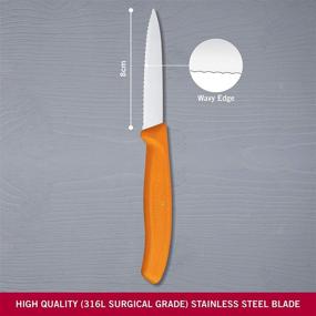 img 2 attached to Нож для чистки Victorinox 8 см с оранжевой ручкой
