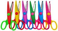 🌈 kinteshun 6-piece lacework wavy paper edger scissors pinking shears set - various colors and cutting effects for handcraft works logo