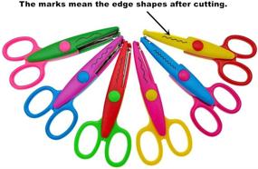 img 3 attached to 🌈 Kinteshun 6-Piece Lacework Wavy Paper Edger Scissors Pinking Shears Set - Various Colors and Cutting Effects for Handcraft Works