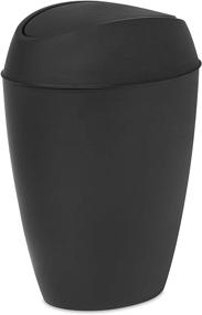 img 2 attached to 🗑️ 2.4 Gallon Black Umbra Twirla Trash Can with Swing-top Lid