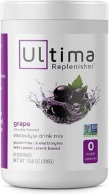 img 4 attached to 🍇 Ultima Replenisher Electrolyte Hydration Powder: Grape Flavor, 90 Servings - Sugar Free, 0 Calories, 0 Carbs - Gluten-Free, Keto, Non-GMO - Contains Magnesium, Potassium, Calcium