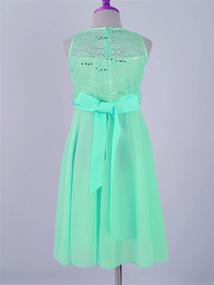 img 1 attached to 👗 Hularka Sparkling Sequin Chiffon Wedding Bridesmaid Girls' Attire